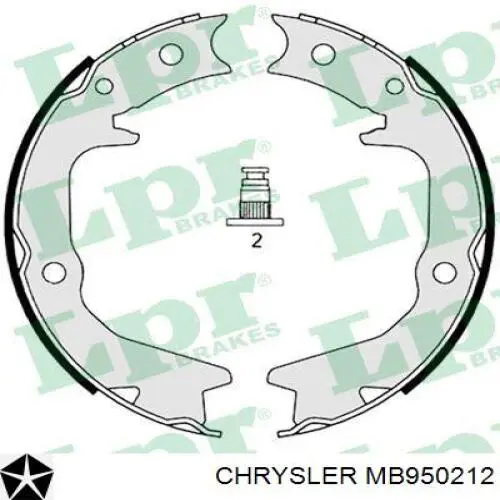 Задние барабанные колодки MB950212 Chrysler