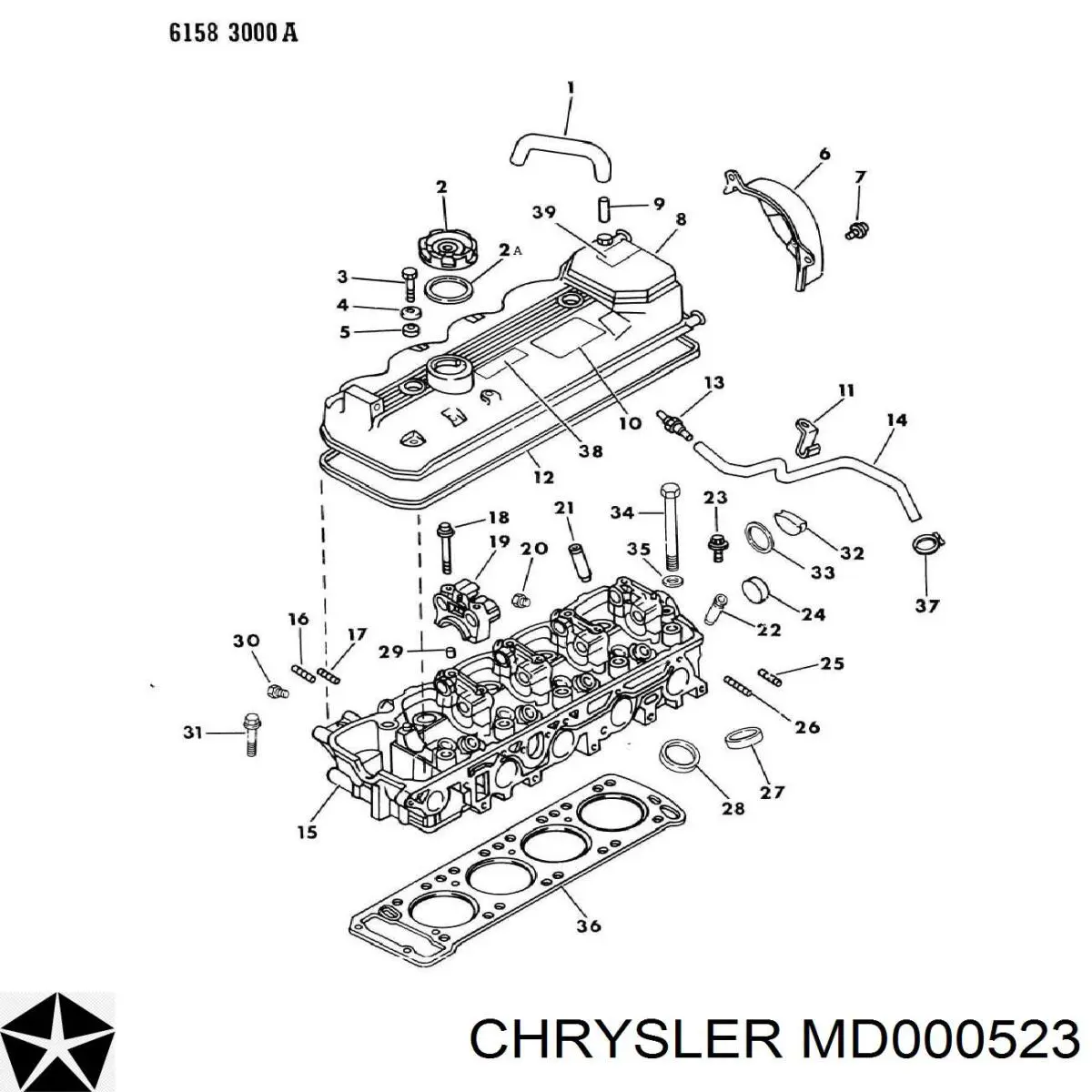 Болт клапанной крышки ГБЦ 3S109009 AND