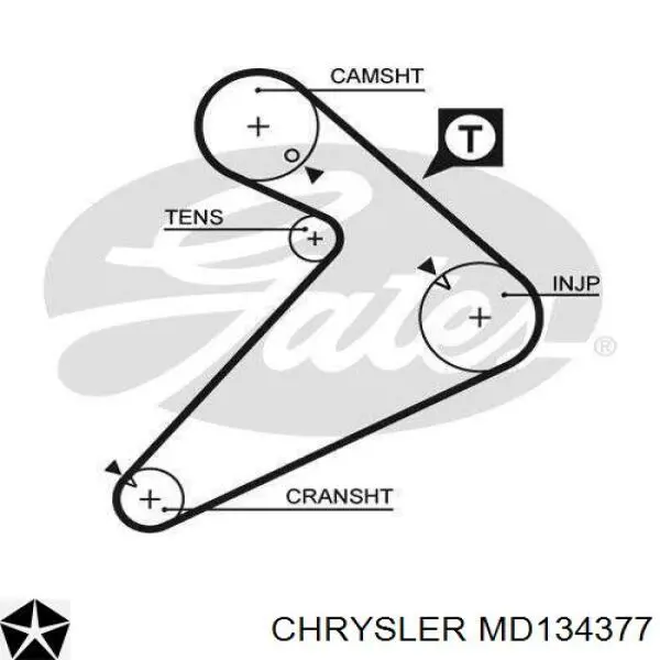 Ремень ГРМ MD134377 Chrysler