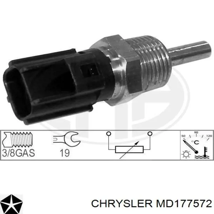 MD177572 Chrysler датчик температуры охлаждающей жидкости