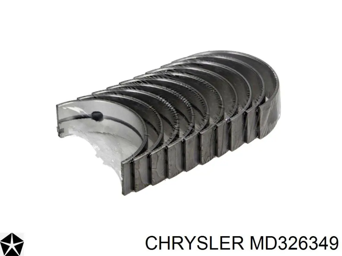 MD326349 Chrysler folhas inseridas principais de cambota, kit, padrão (std)