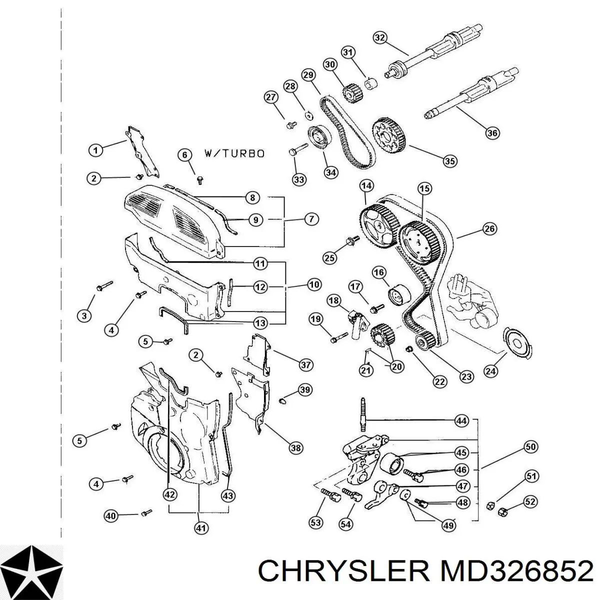 Звездочка-шестерня привода коленвала двигателя на Mitsubishi Space Gear PA, B, DV, W