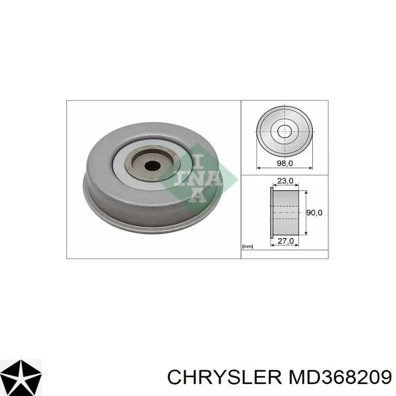 MD368209 Chrysler паразитный ролик