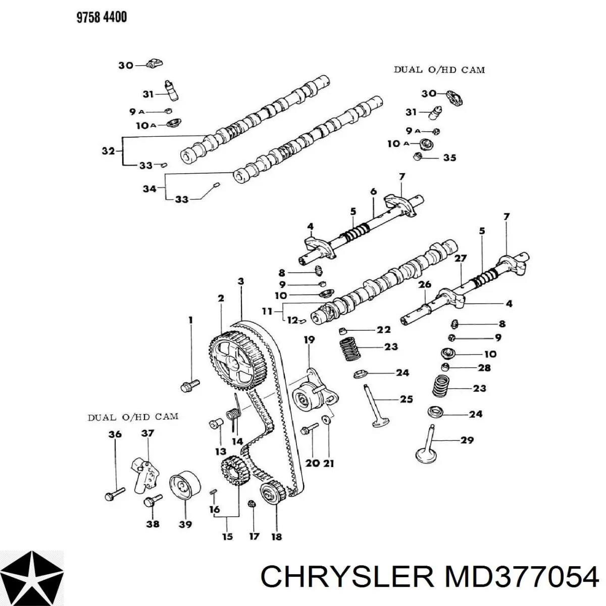 MD337687 Chrysler гидрокомпенсатор (гидротолкатель, толкатель клапанов)