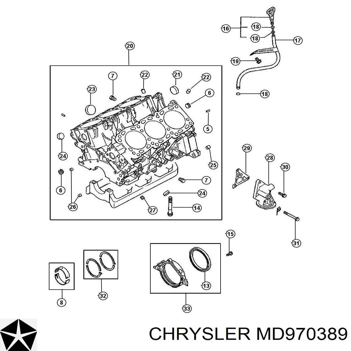 MD970389 Chrysler герметик поддона картера двигателя