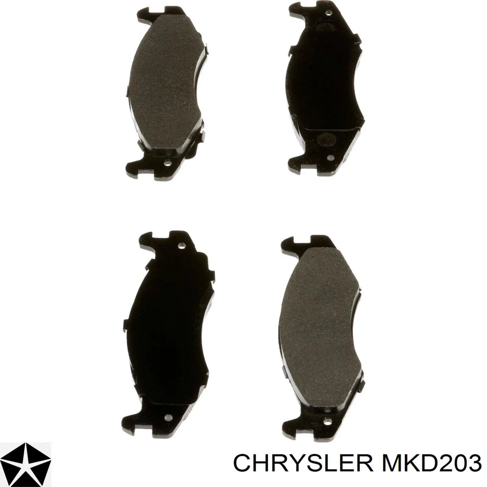 Купить MKD203 Chrysler Колодки тормозные
