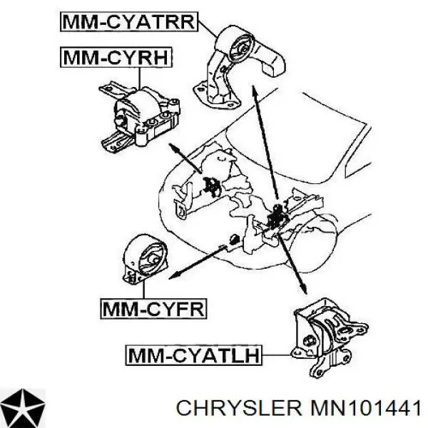 Подушка двигателя MN101441 Chrysler