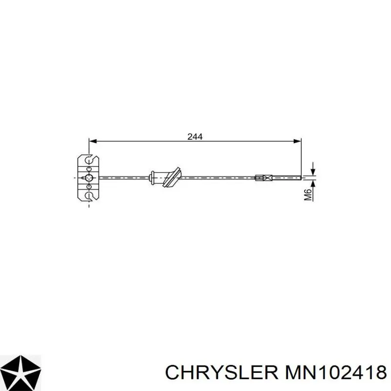 Передний трос ручника MN102418 Chrysler