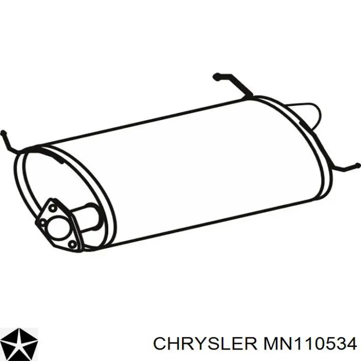 MN110534 Chrysler глушитель, задняя часть