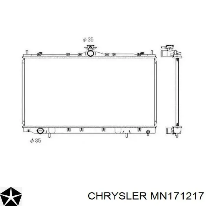 Радиатор MN171217 Chrysler