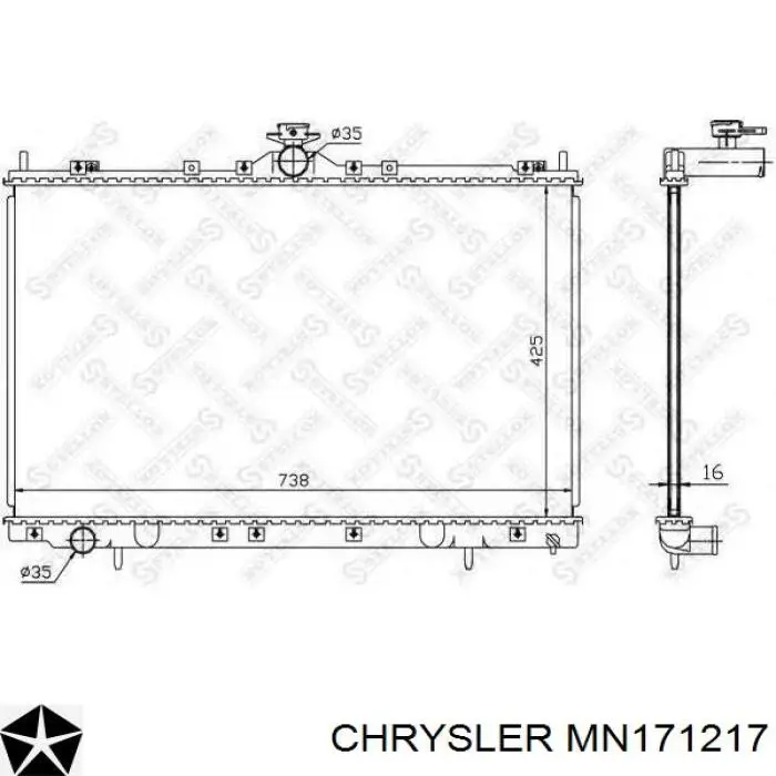 MN171217 Chrysler Радиатор основной
