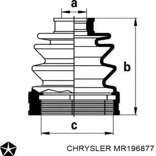 Пыльник ШРУСа внутренний MR196877 Chrysler