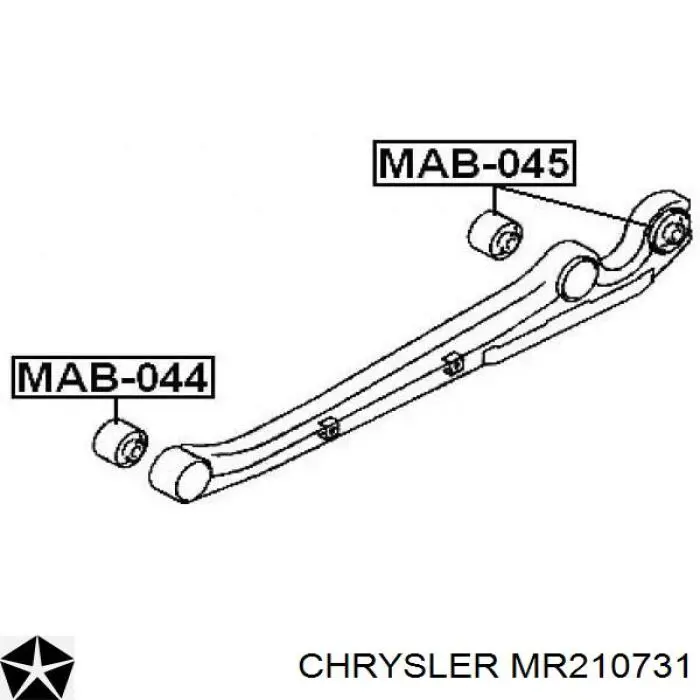 Сайлентблок заднего продольного рычага передний MR210731 Chrysler