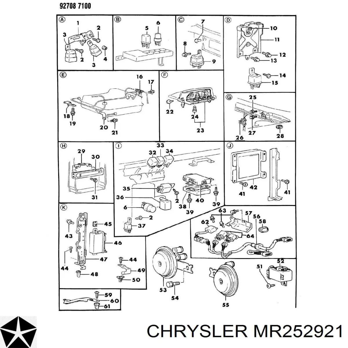 Реле указателей поворотов MR252921 Chrysler