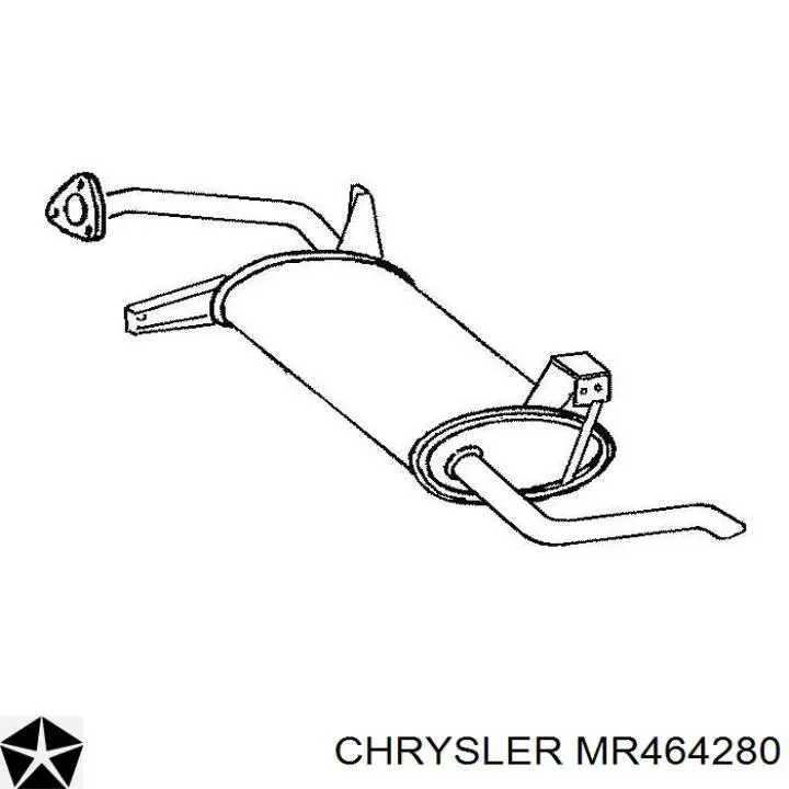 Глушитель, задняя часть MR464280 Chrysler