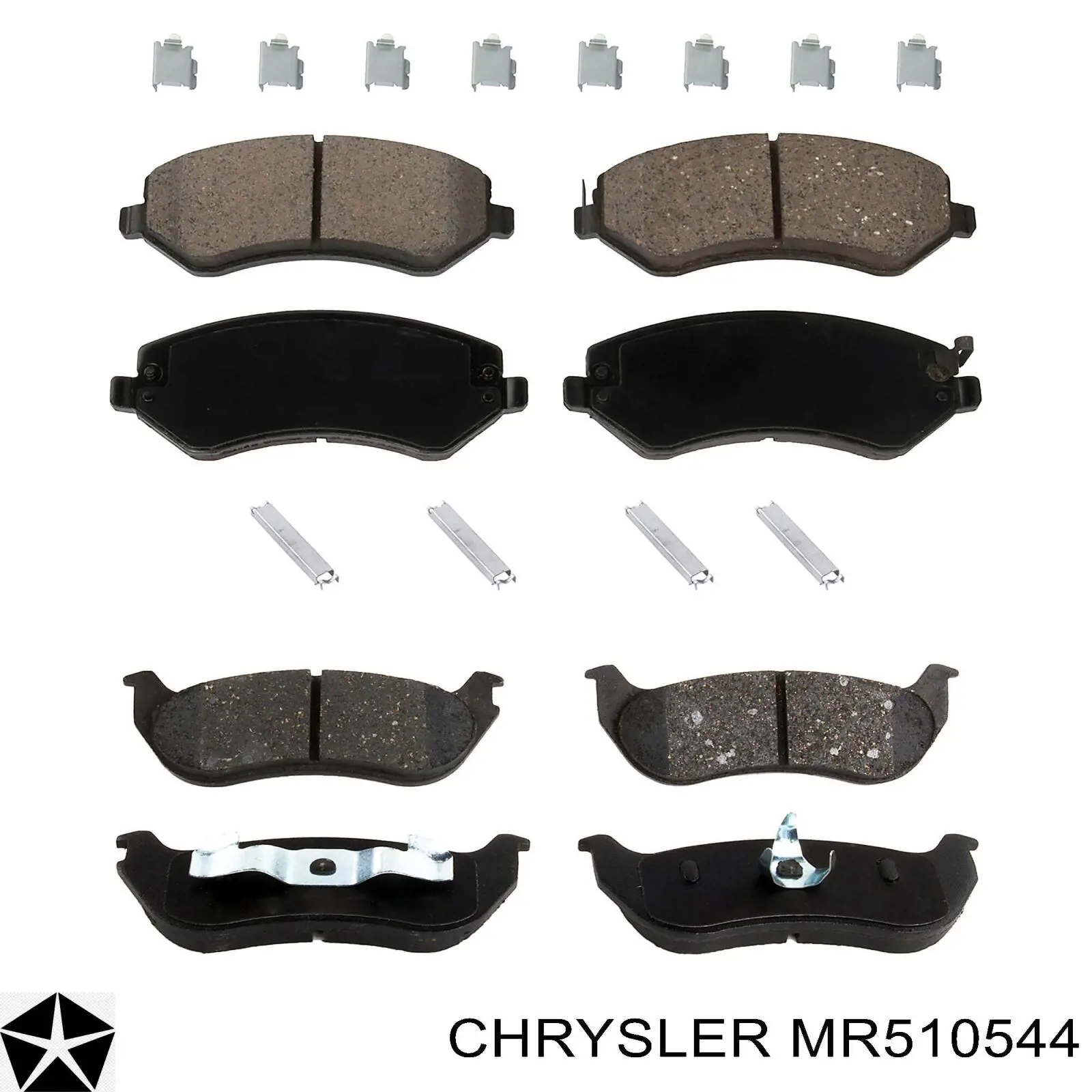 Купить MR510544 Chrysler Колодки тормозные задние, дисковые
