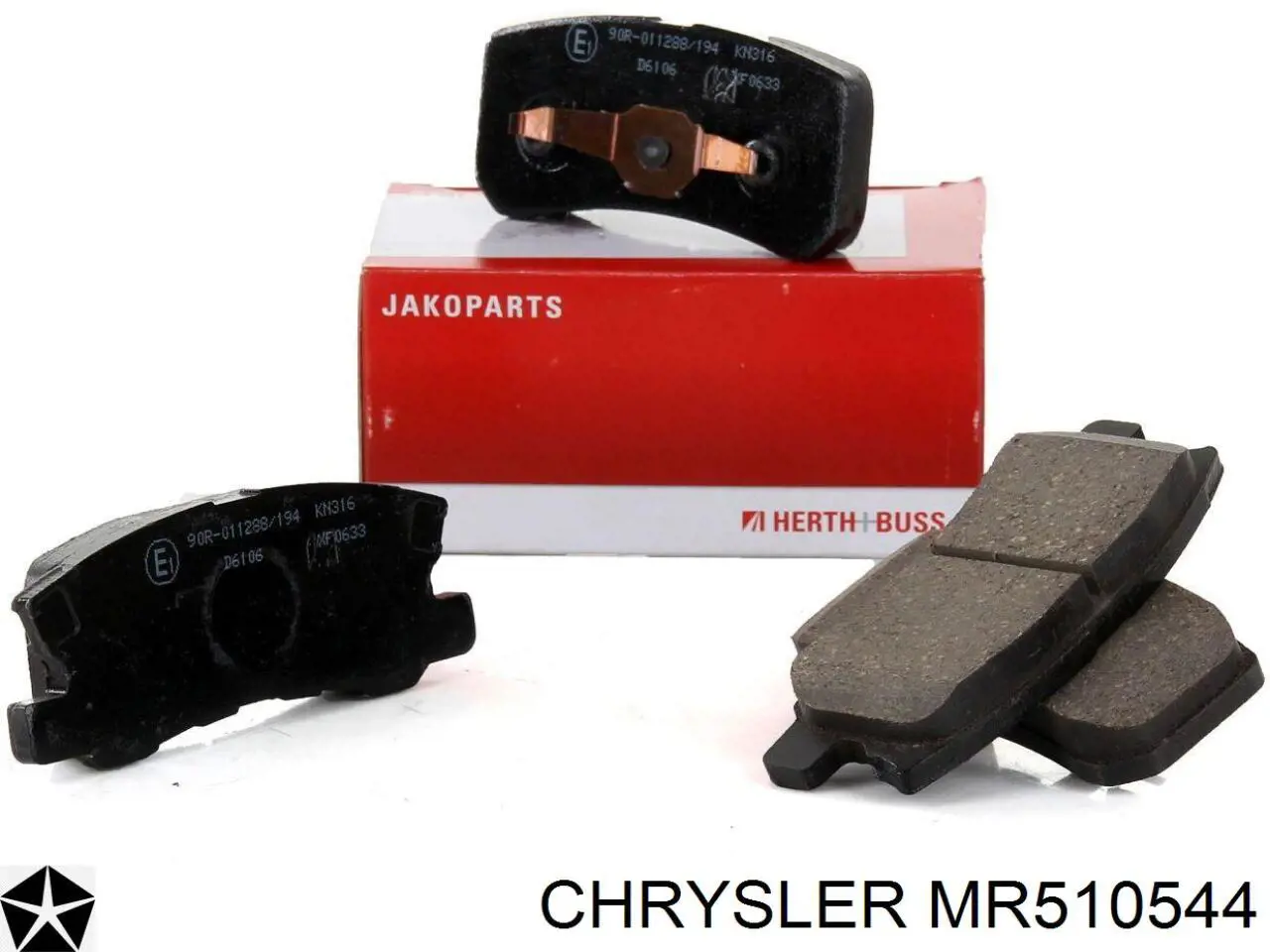Задние тормозные колодки MR510544 Chrysler