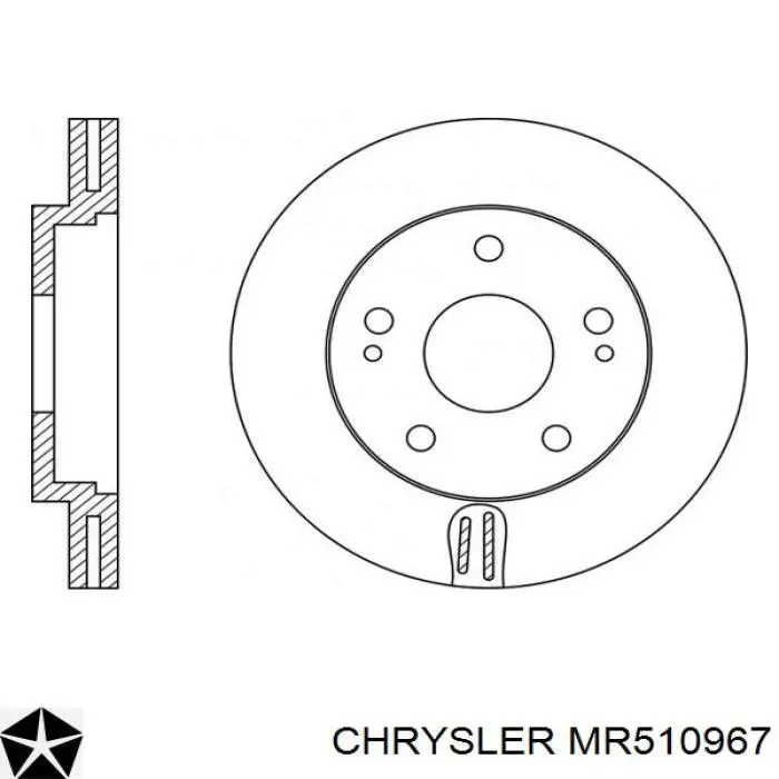 MR510967 Chrysler диск тормозной передний