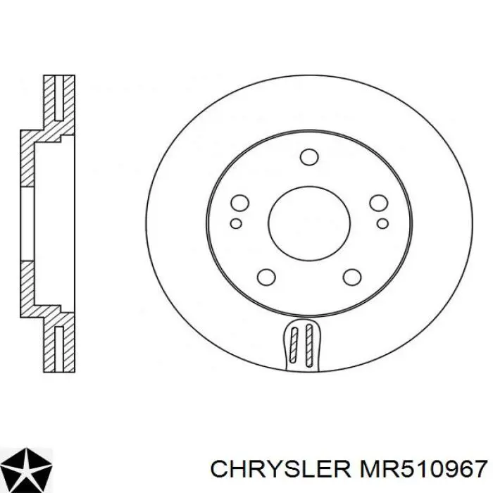 Передние тормозные диски MR510967 Chrysler