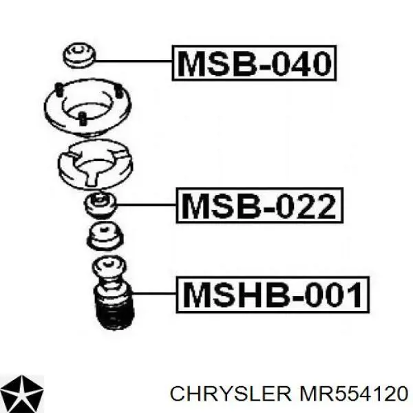 Буфер (отбойник) амортизатора переднего MR554120 Chrysler