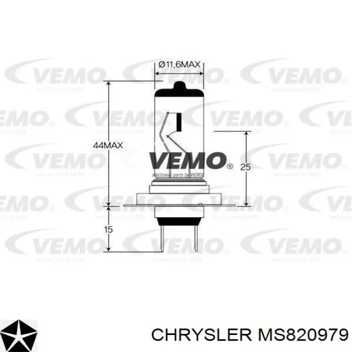 Лампочка ближнего света Chrysler MS820979 цена, от 3.83 USD