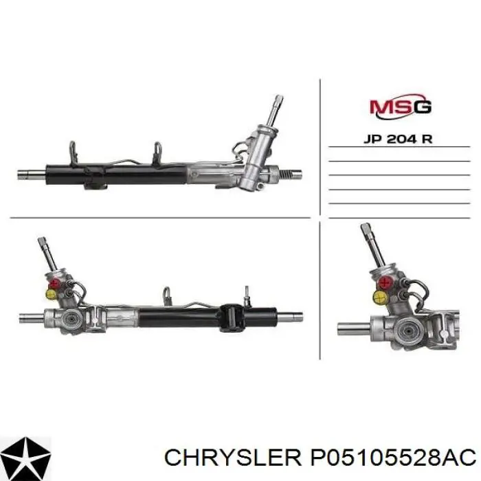 5154519AB Chrysler cremalheira da direção