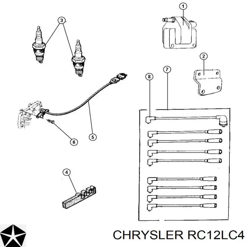 Свечи зажигания RC12LC4 Chrysler