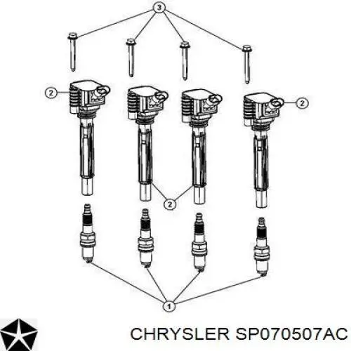 Купить SP070507AC Chrysler Свечи автомобильные