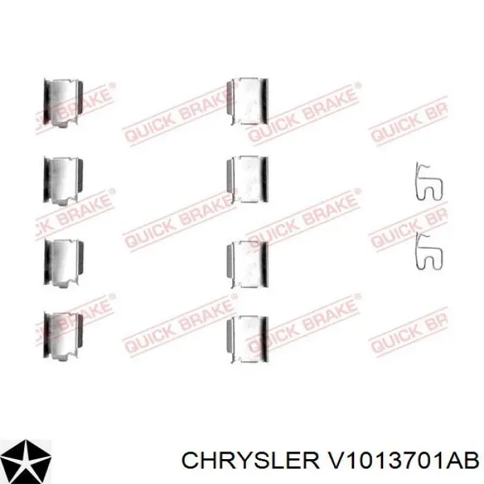 Передние тормозные колодки V1013701AB Chrysler