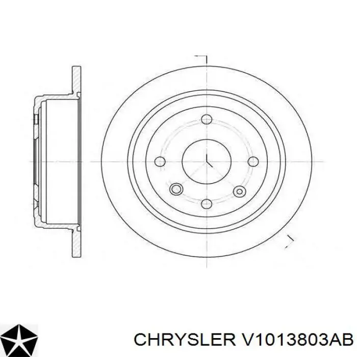 Передние тормозные колодки V1013803AB Chrysler