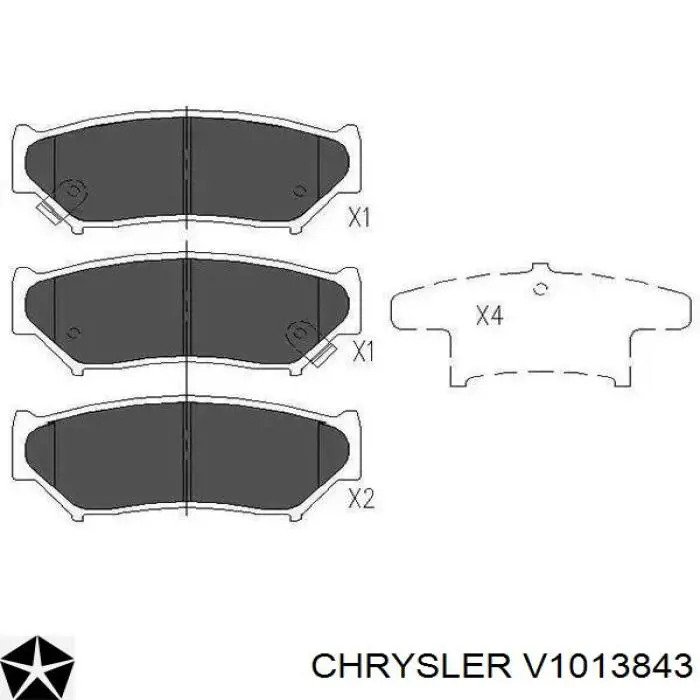 Передние тормозные колодки V1013843 Chrysler