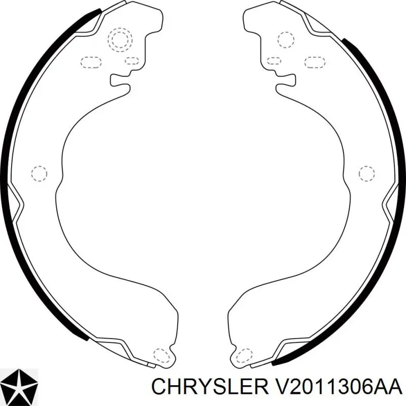 V2011306AA Chrysler колодки тормозные задние барабанные