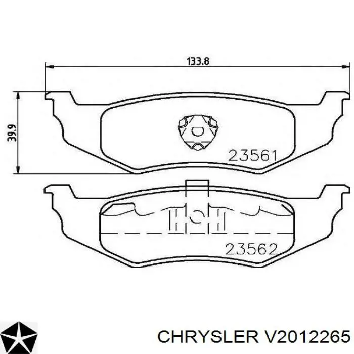Колодки дисковые  Chrysler V2012265 цена, от 22.97 USD