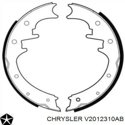 V2012310AB Chrysler колодки тормозные задние барабанные