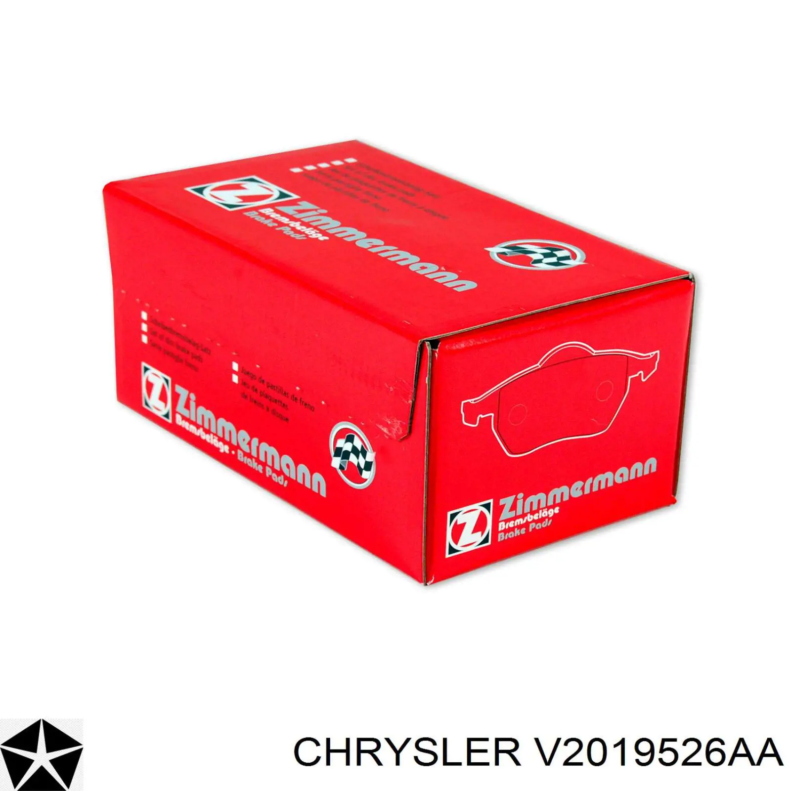 Купить V2019526AA Chrysler Колодки тормозные задние, дисковые
