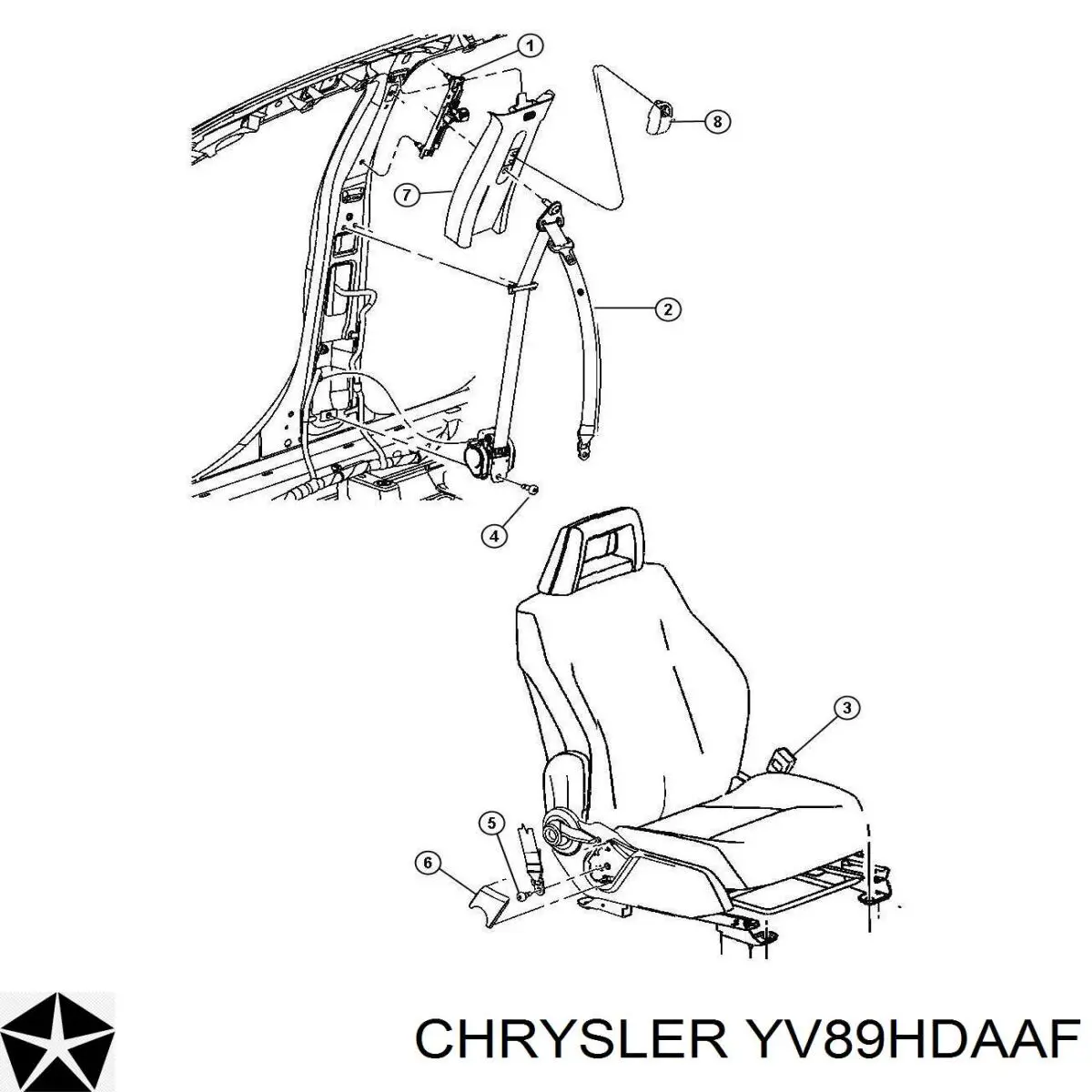  Chrysler YV89HDAAF цена, от 8.16 USD