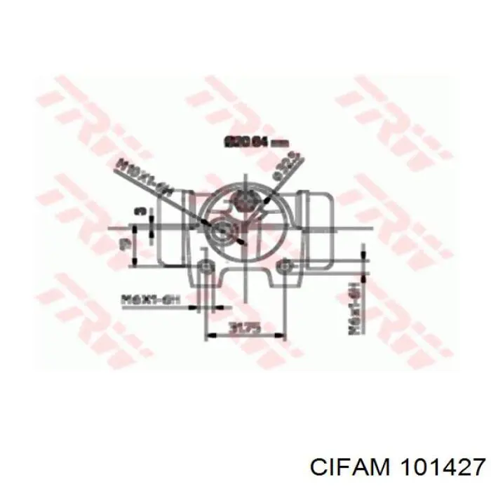 Рабочий тормозной цилиндр Cifam 101427 цена, от 10.29 USD