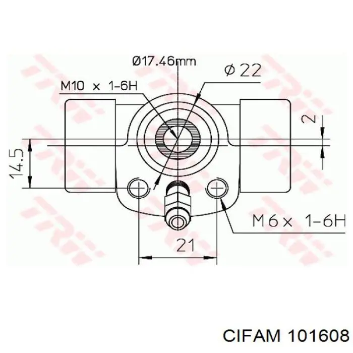 Купить 101608 Cifam Цилиндр тормозной колесный