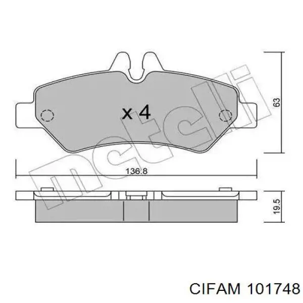 Купить 101748 Cifam Цилиндр тормозной колесный