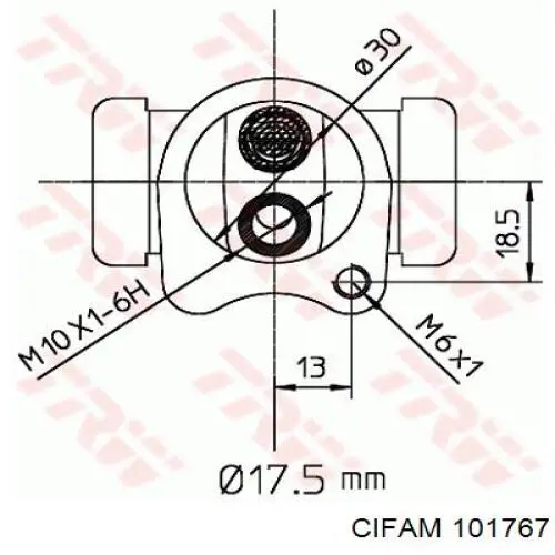 101-767 Cifam цилиндр тормозной колесный рабочий задний
