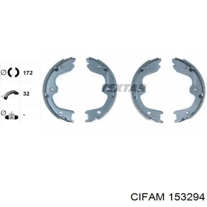 Колодки ручника 153294 Cifam