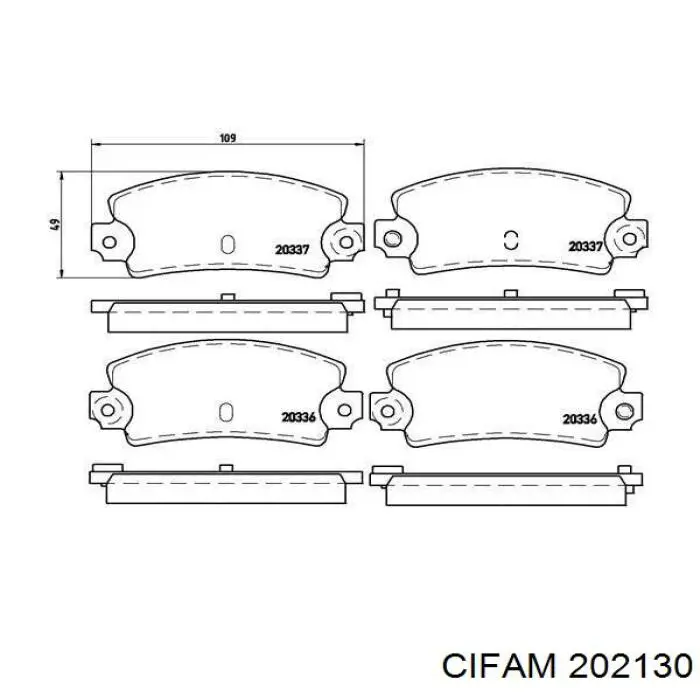 Главный тормозной цилиндр 202130 Cifam