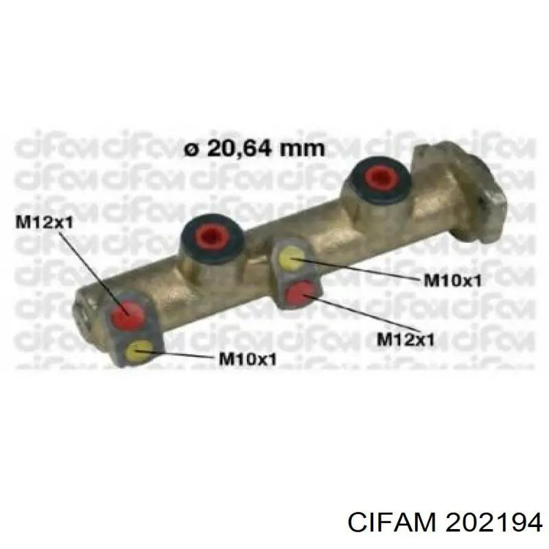 Цилиндр тормозной главный 202194 Cifam