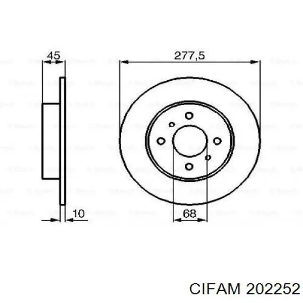 Главный тормозной цилиндр 202252 Cifam