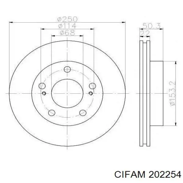 Главный тормозной цилиндр 202254 Cifam