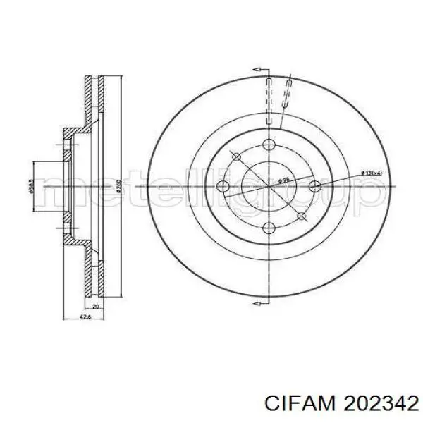 202-342 Cifam цилиндр тормозной главный