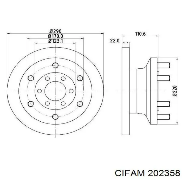 Цилиндр главный тормоза (гидротормозов) Cifam 202358 цена, от 52.07 USD