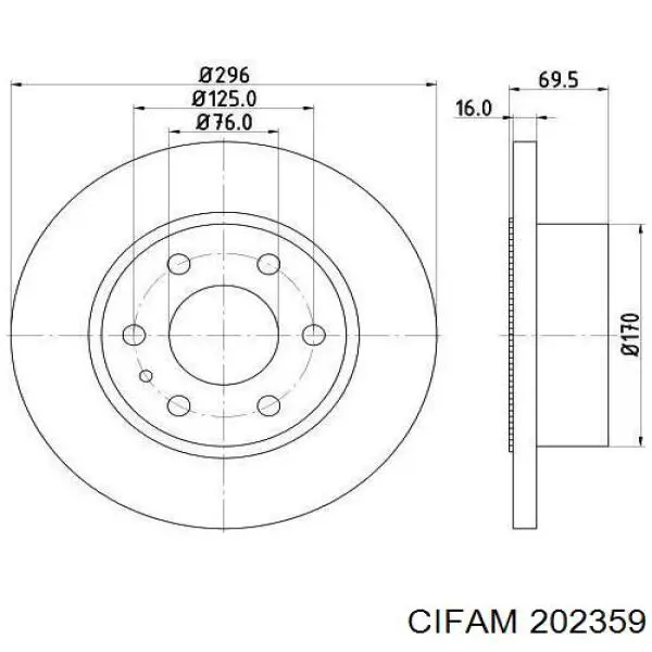 202359 Cifam Цилиндр тормозной, главный