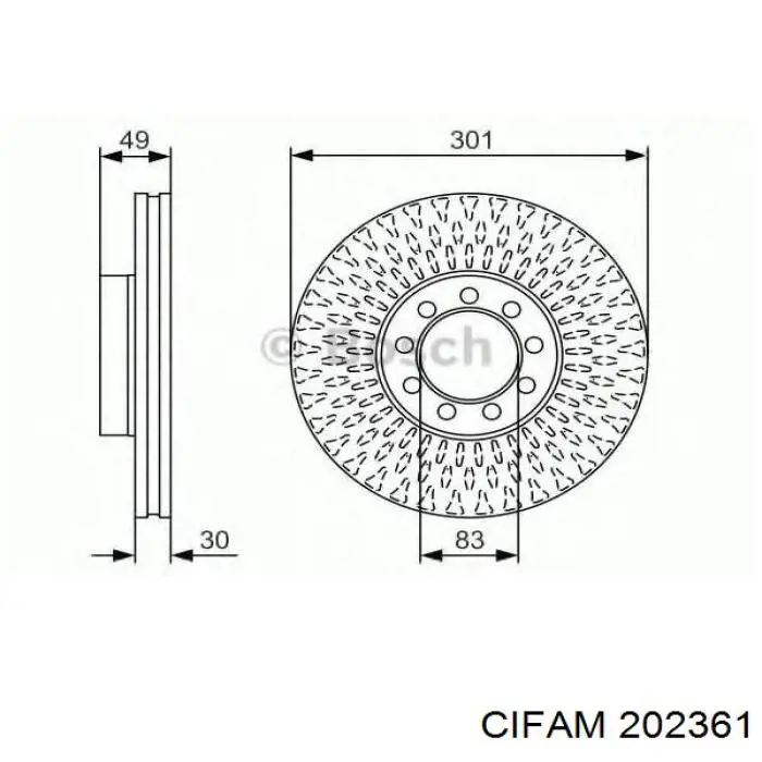202361 Cifam Цилиндр тормозной, главный