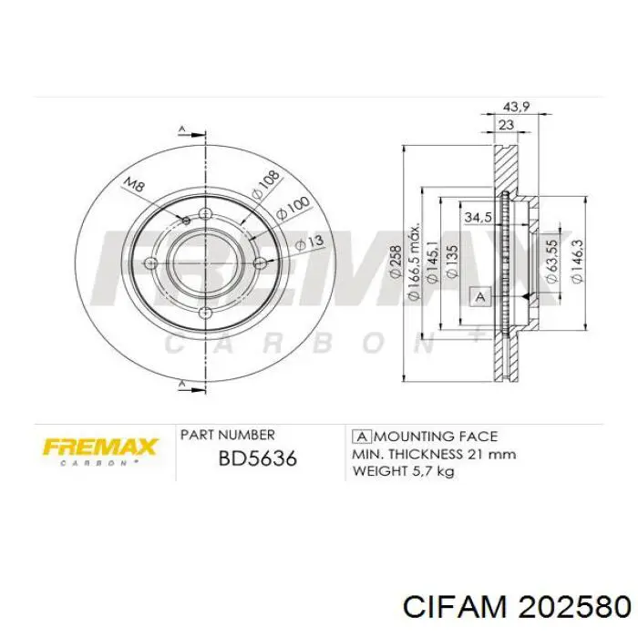 Цилиндр главный тормоза (гидротормозов) Cifam 202580 цена, от 28.18 USD